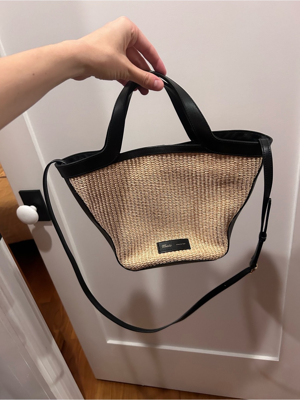 Khaite top handle basket bag with crossbody strap - Picture 2 of 7
